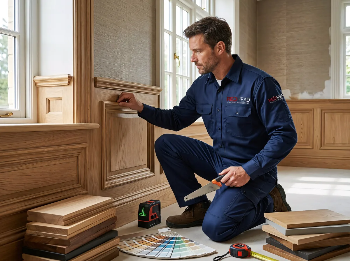 REDHEAD joinery specialist finishing villa wood paneling